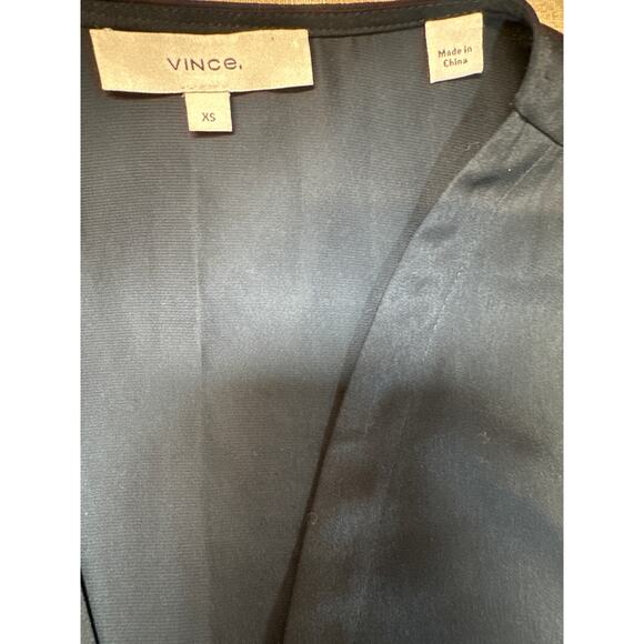 Vince V-Neck Maxi Slip Dress Midnight Blue Size XS  light Minimalist Elegant - Picture 6 of 8